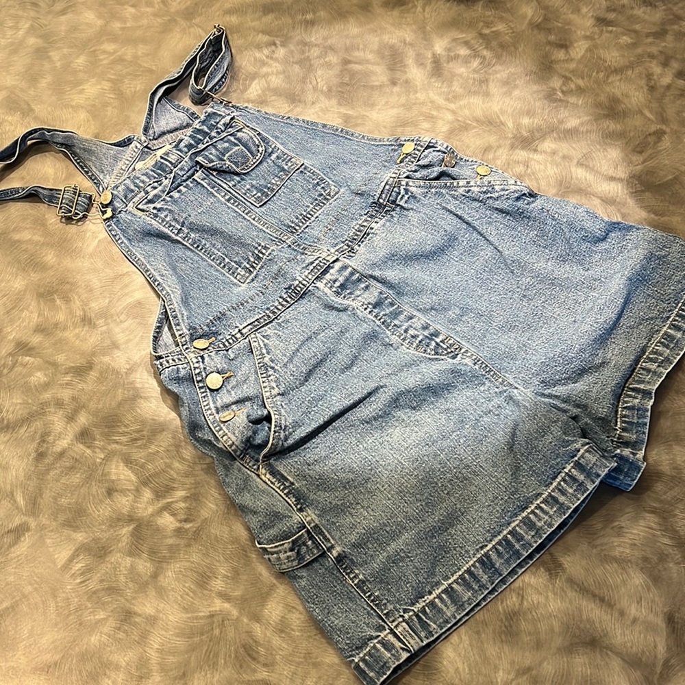 Vintage denim overalls
